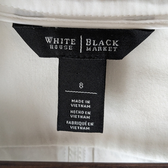 White House Black Market Jacket / Blazer Size 8 White in color - Picture 11 of 15
